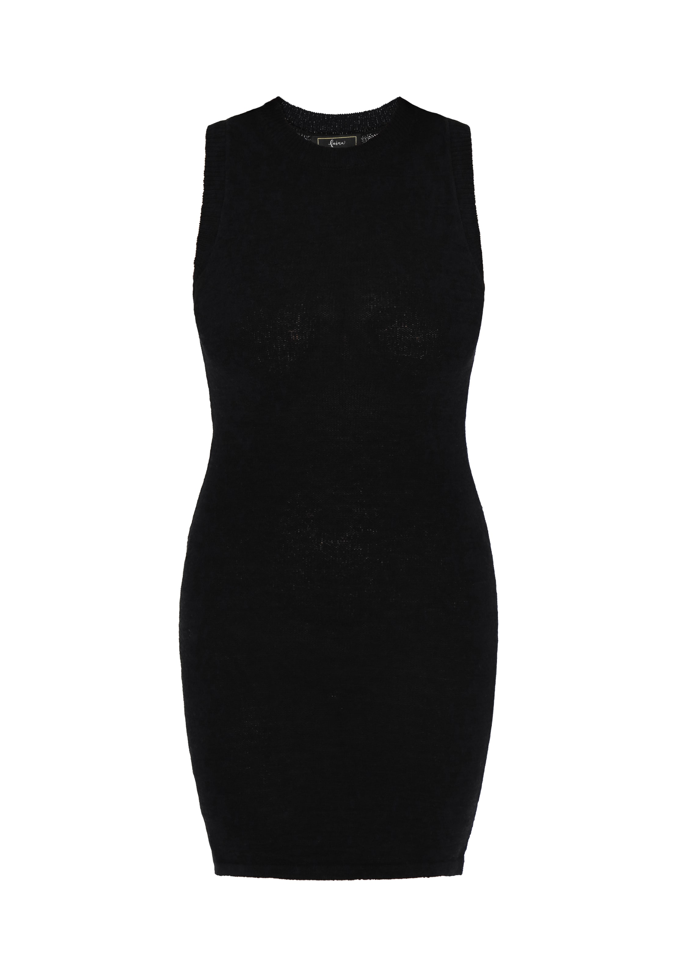 Robes en maille faina en noir : devant