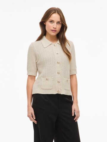 Cardigan 'VIGEORGIE' VILA en beige : devant