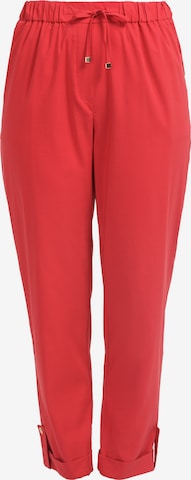 HELMIDGE Tapered Pants in Red: front