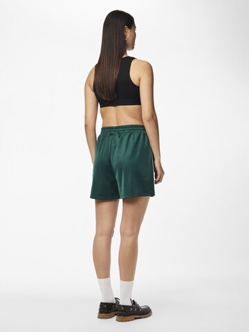 PIECES Regular Trousers 'PCGrace' in Green