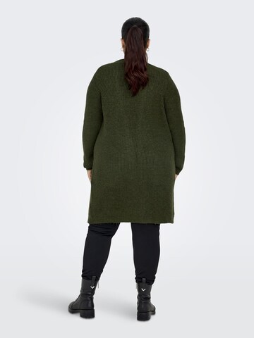 ONLY Carmakoma Knit Cardigan 'Jade' in Green