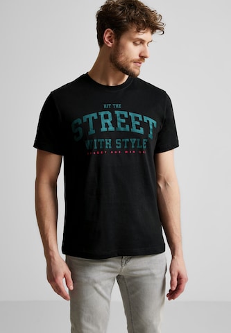Street One MEN Shirt in Black: front