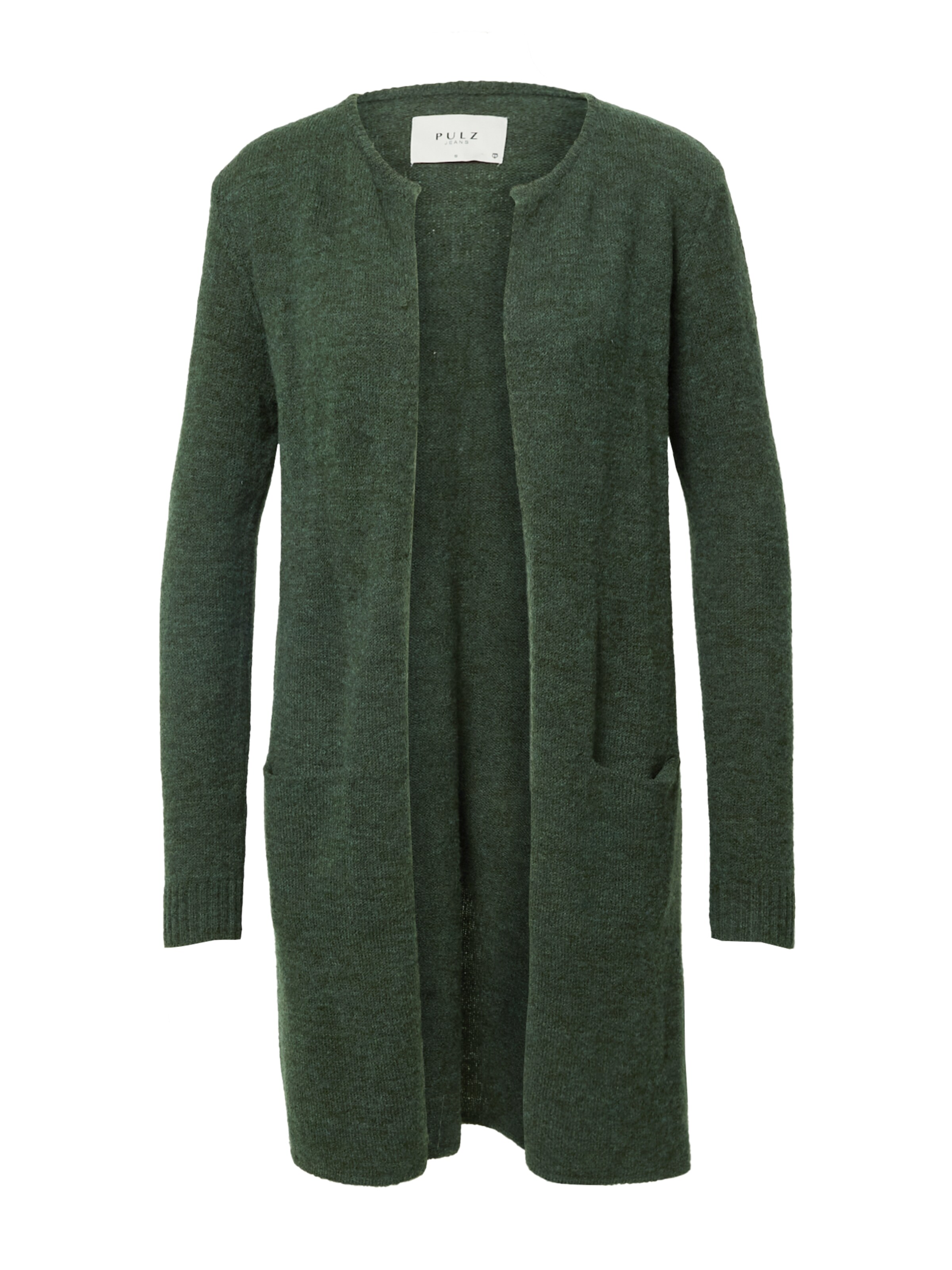 PULZ Jeans Strickjacke 'Astrid' in Grün: Vorderseite