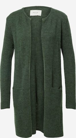 PULZ Jeans Cardigan 'ASTRID' i grøn: forside