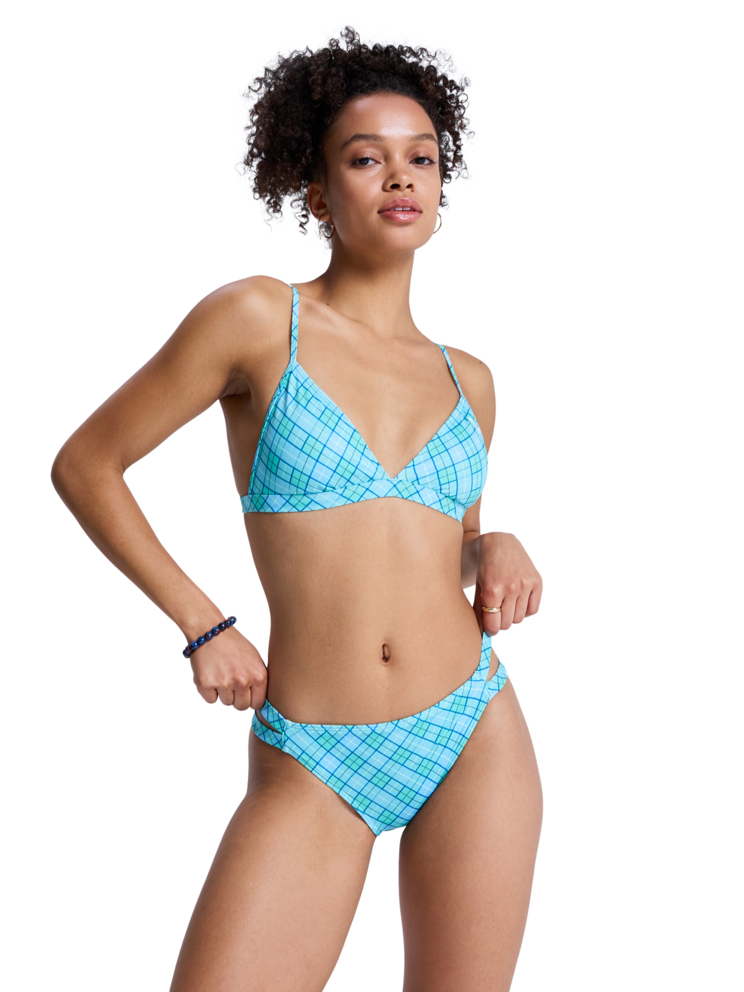 ROXY Triangle Bikini in Blue: front