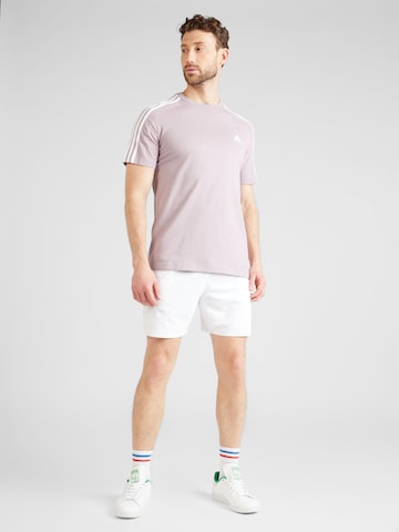 purpurinė ADIDAS SPORTSWEAR Sportiniai marškinėliai 'Essentials 3-Stripes'