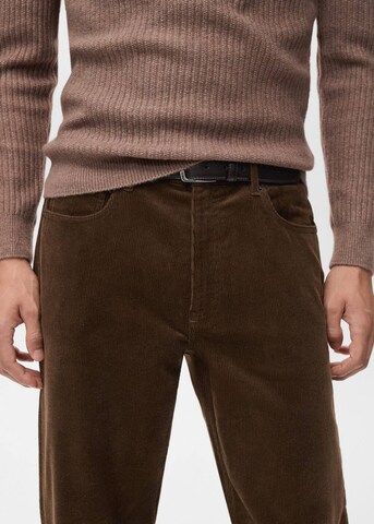 MANGO MAN Regular Pants 'Pompeia' in Brown