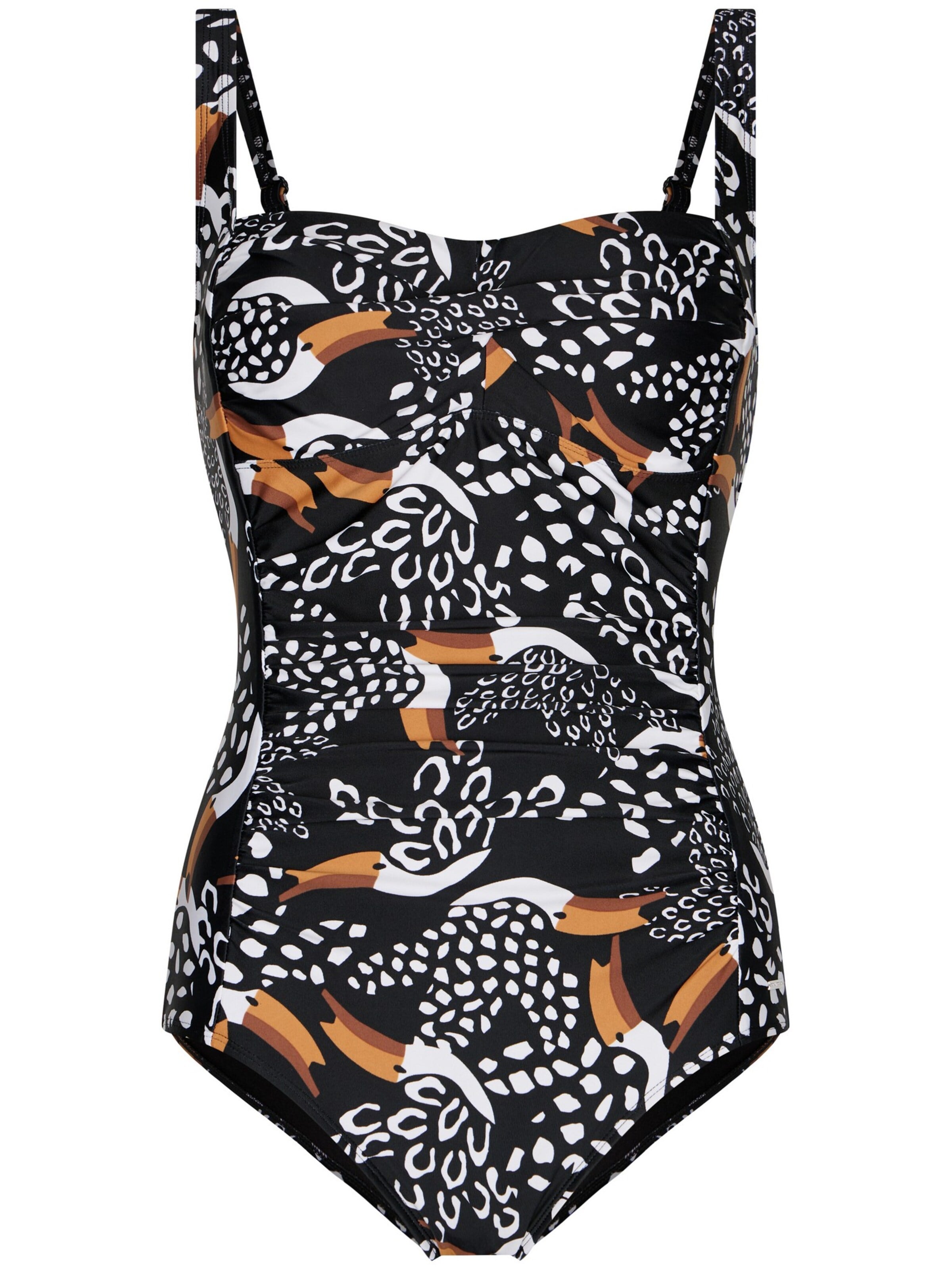 Pastunette Bandeau Shaping swimsuit in Black: front