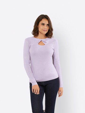 Pull-over heine en violet : devant