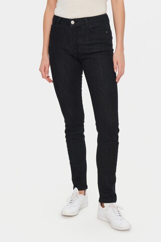 SAINT TROPEZ Slimfit Jeans in Grau: Vorderseite