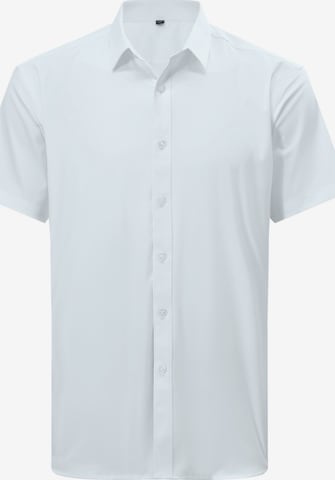 ALLTHEMEN Business Shirt 'Gelassenheit' in White: front