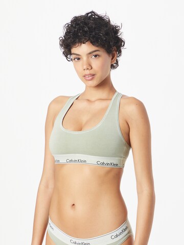 Calvin Klein Underwear Bralette Bra in Green: front