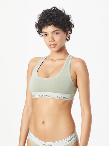 Calvin Klein Underwear Bralette Bra in Green: front