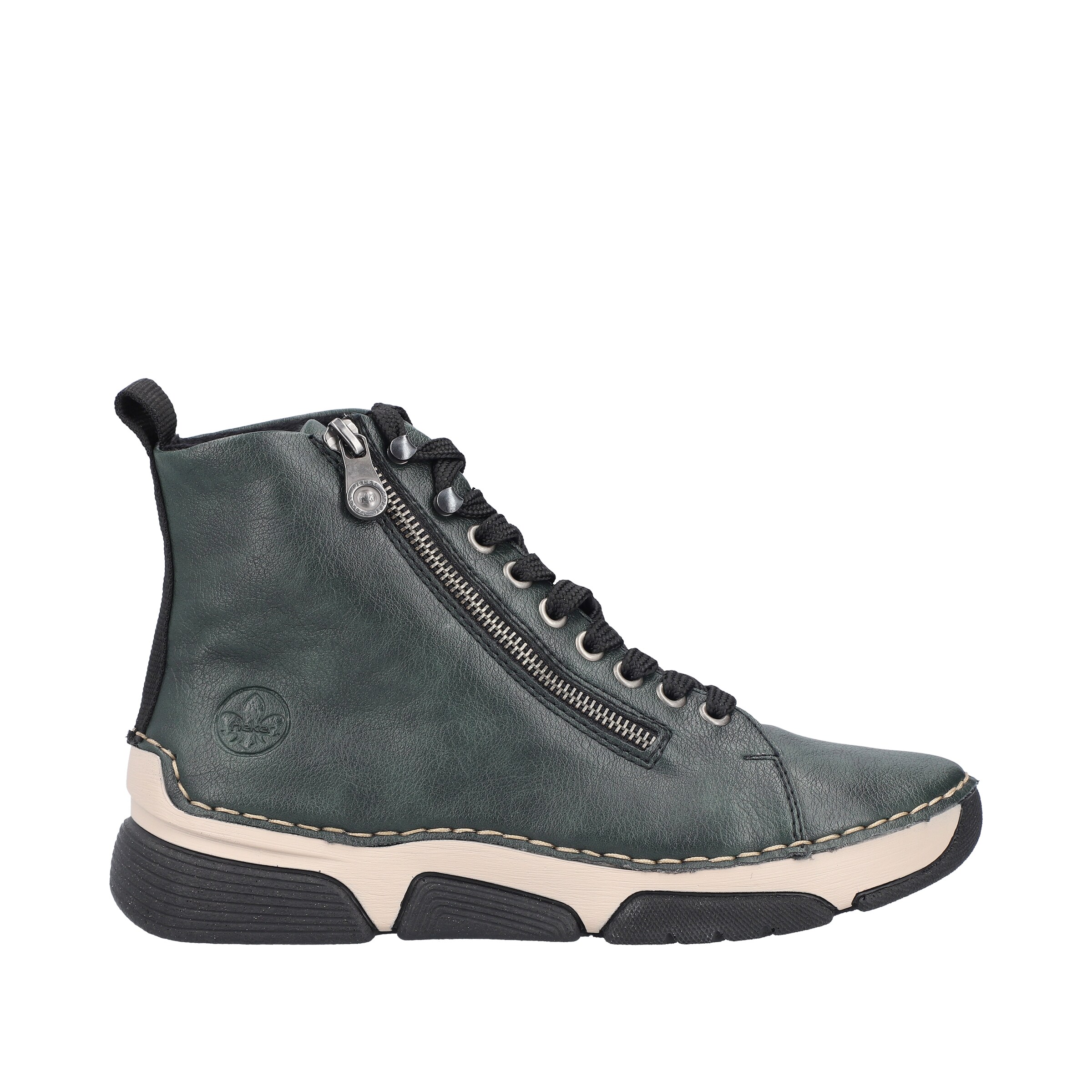 Rieker Lace-Up Ankle Boots in Green