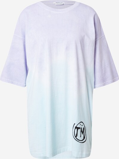 REPLAY T-Shirt in Light blue / Light purple / Black, Item view