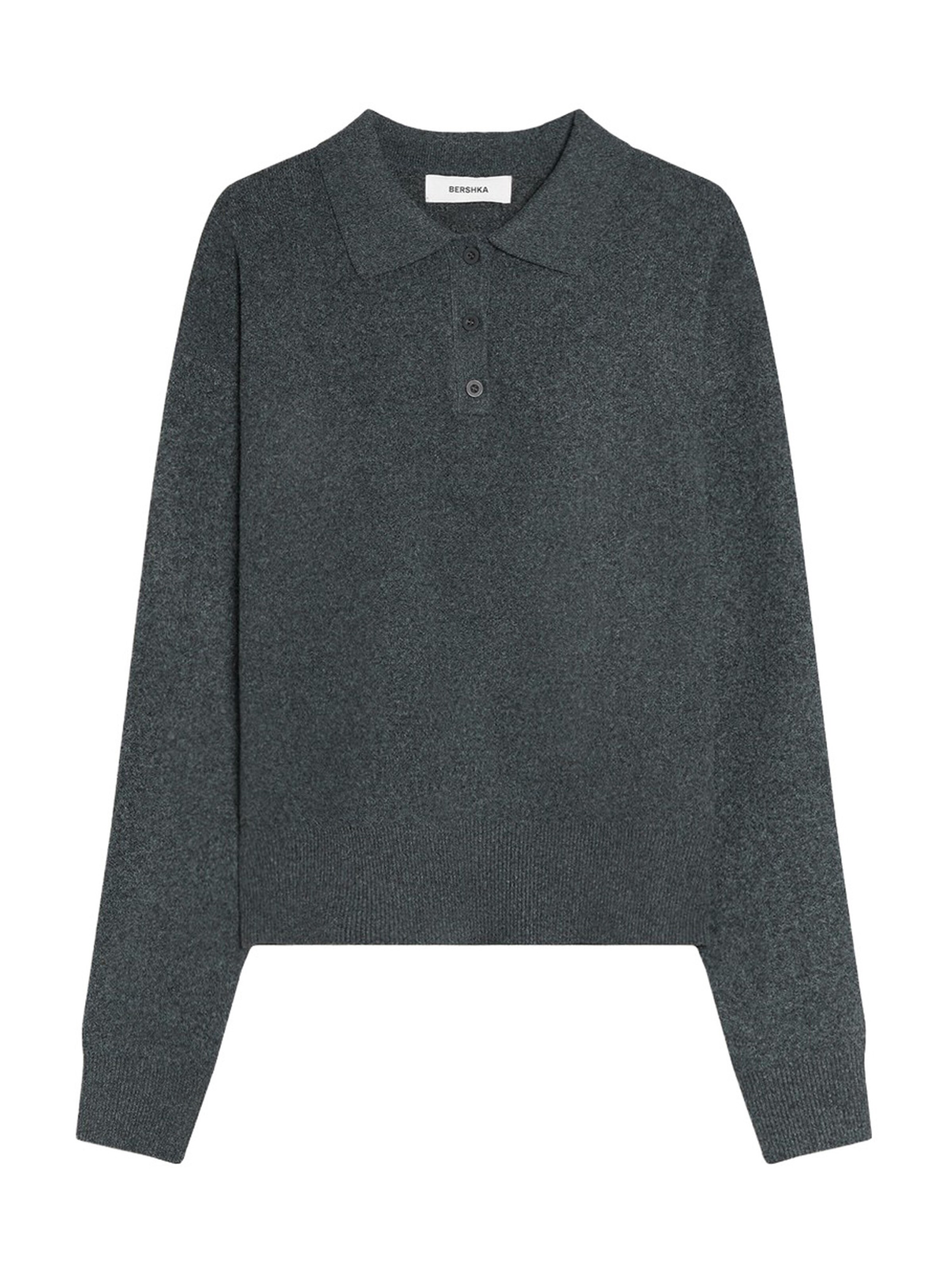 Bershka Sweater in Grey: front