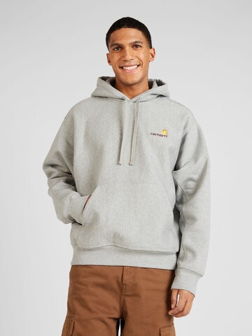 Carhartt WIP Sweatshirt 'American Script' i grå: framsida