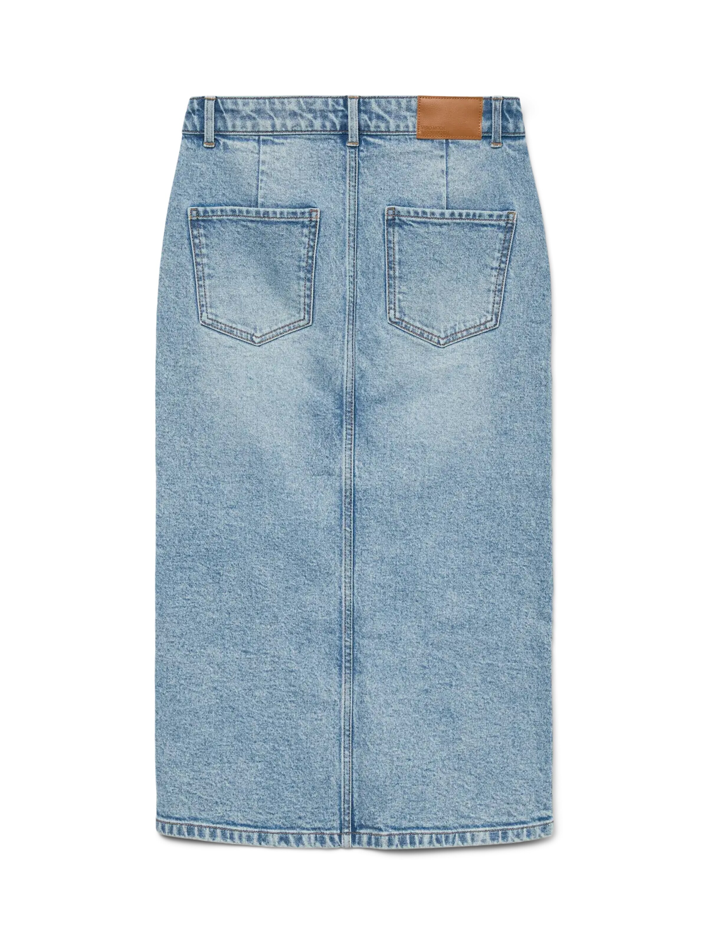 VERO MODA Rok 'Vero Moda Denim rok VMNATALIE High waist Midi-rok' in Blauw