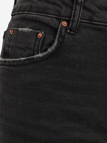 Pieces Tall Wide leg Jeans 'Leah' in Zwart