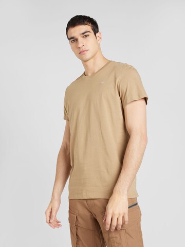 T-Shirt G-Star RAW en marron : devant