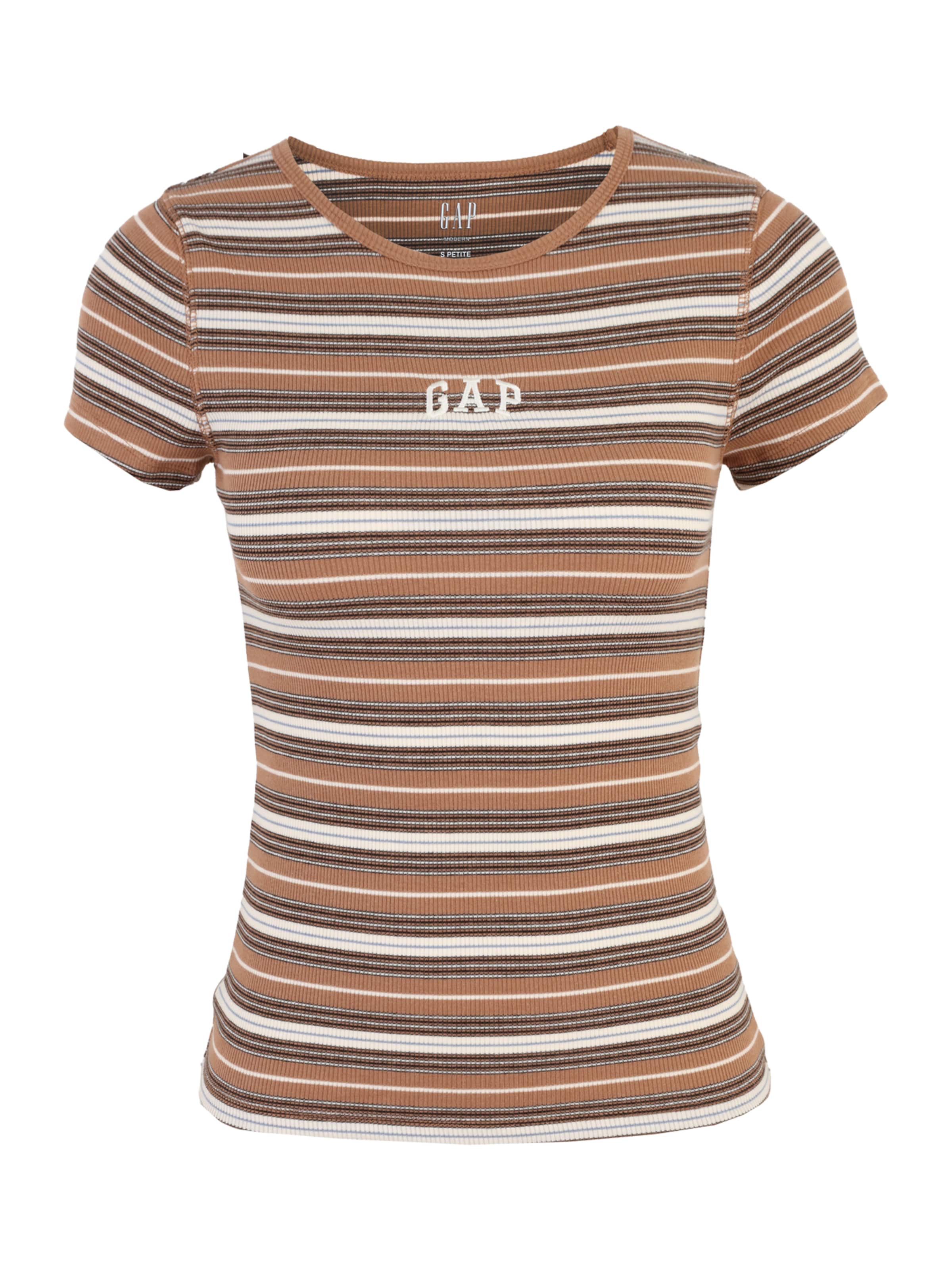 Gap Petite Shirt in Brown: front