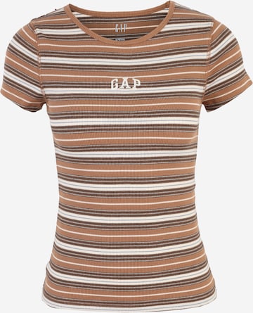 Gap Petite Shirt in Brown: front