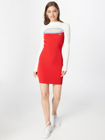 DIESEL Knitted dress 'NASHVILLE' in Red