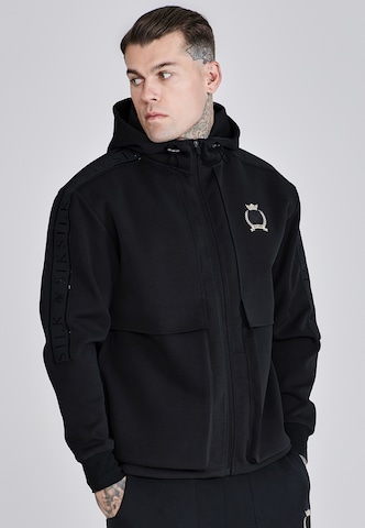 Pull-over SikSilk en noir : devant