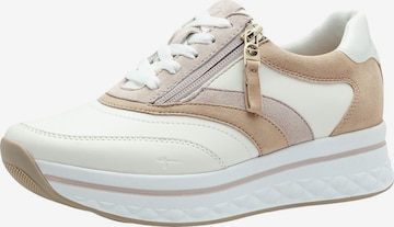 Baskets basses Tamaris en blanc : devant