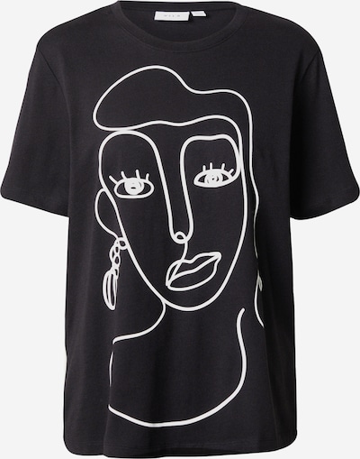 VILA Μπλουζάκι 'ANNA' σε μαύρο / λευκό, Άποψη προϊόντος