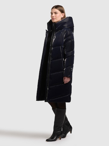 khujo Wintermantel 'Jange2 Shiny' in Blau
