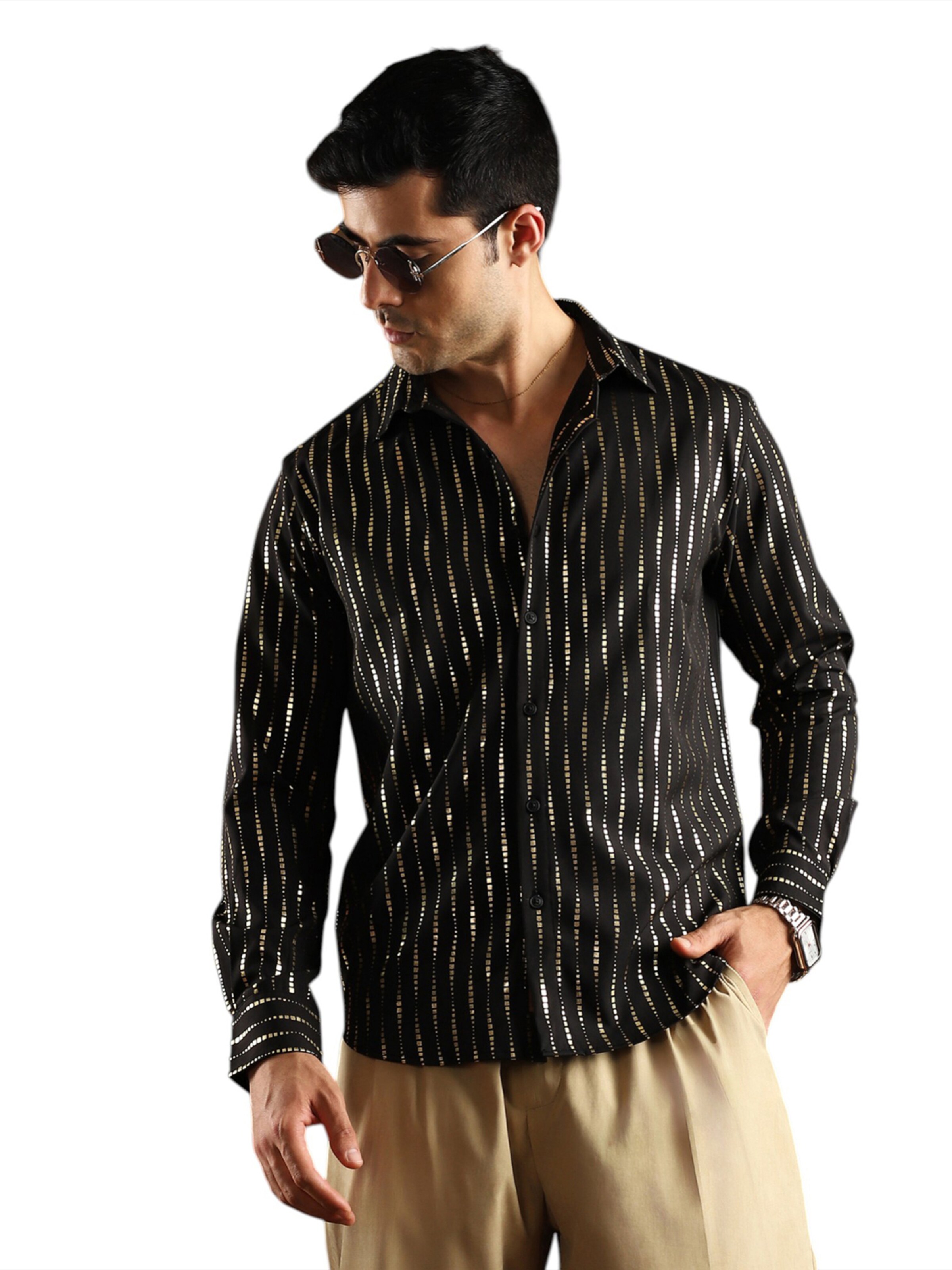 Campus Sutra - Ajuste regular Camisa 'Monroe' en negro