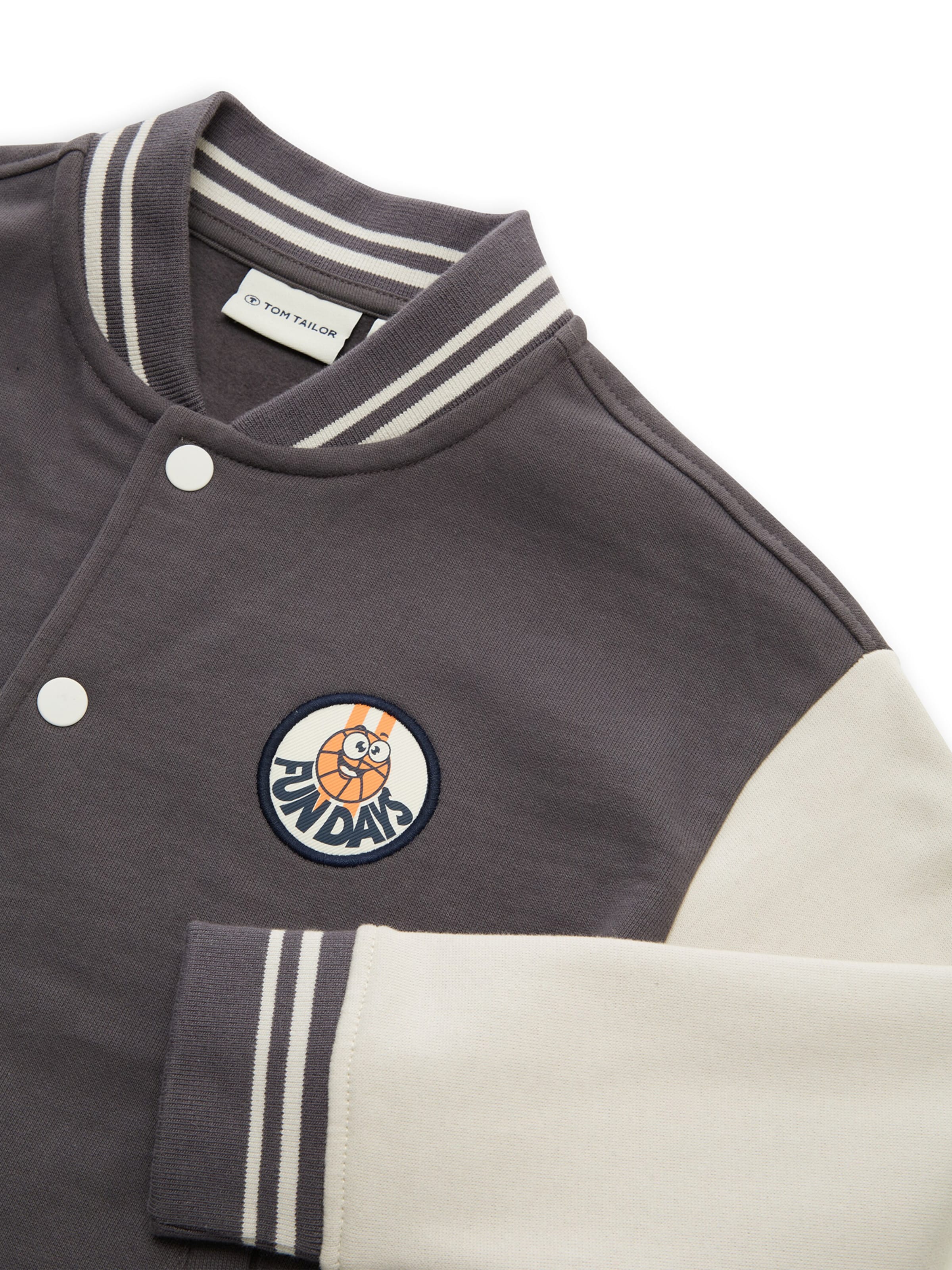 TOM TAILOR - Sudadera con cremallera en gris