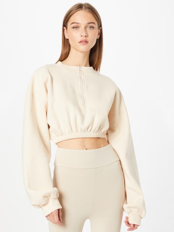 Public Desire Sweatshirt in Beige: front