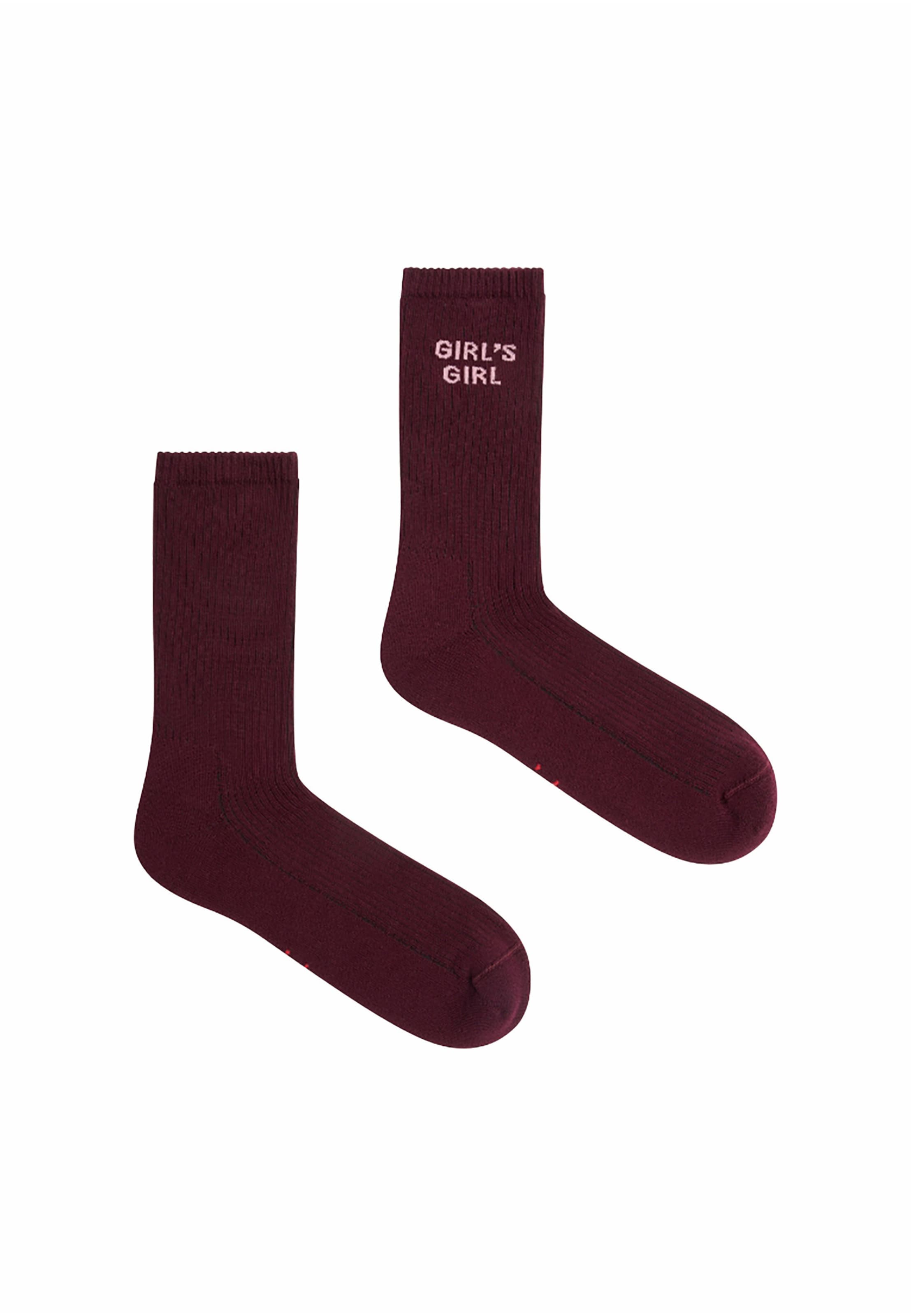 OH APRIL - Calcetines 'Girl's Girl' en marrón: frente