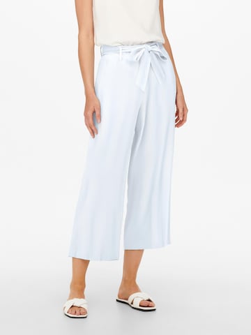 ONLY Wide leg Bandplooibroek 'Caro' in Wit: voorkant