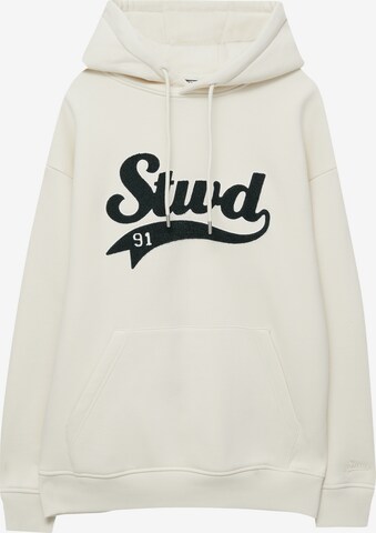 Sweat-shirt Pull&Bear en beige : devant