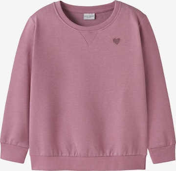 NAME IT Sweatshirt 'Sweatshirt NMFVIMA LS SWEAT BRU' in Purple: front
