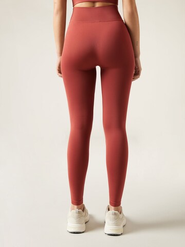 CALZEDONIA Skinny Leggings V-Shape Seamless in Braun