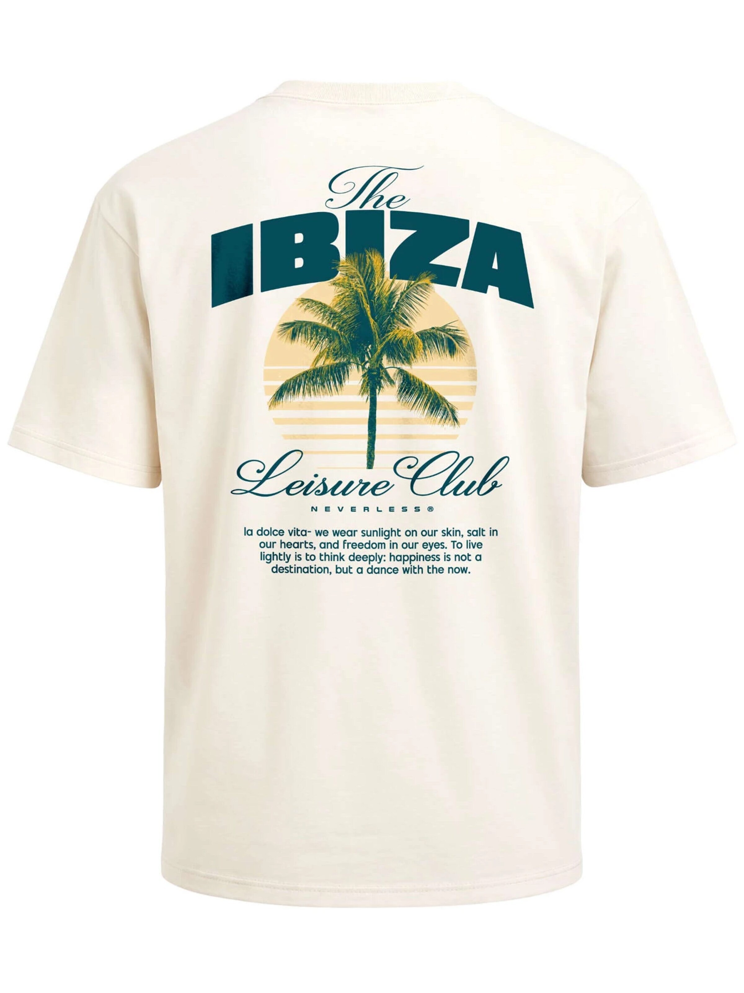 Neverless Shirt 'The Ibiza Club' in Beige: front