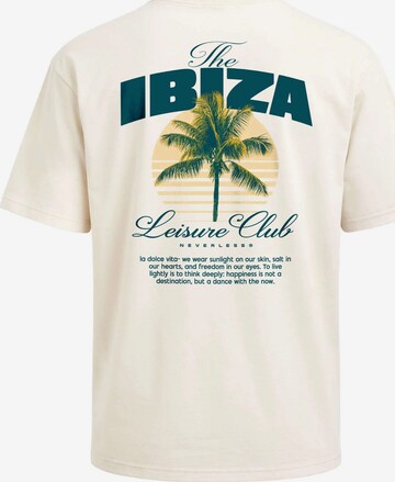 Neverless Shirt 'The Ibiza Club' in Beige: front