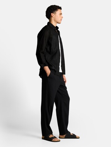 TOM TAILOR DENIM Comfort Fit Hemd in Schwarz