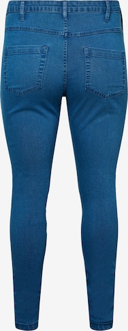 Zizzi Slimfit Jeans 'AMY' in Blauw