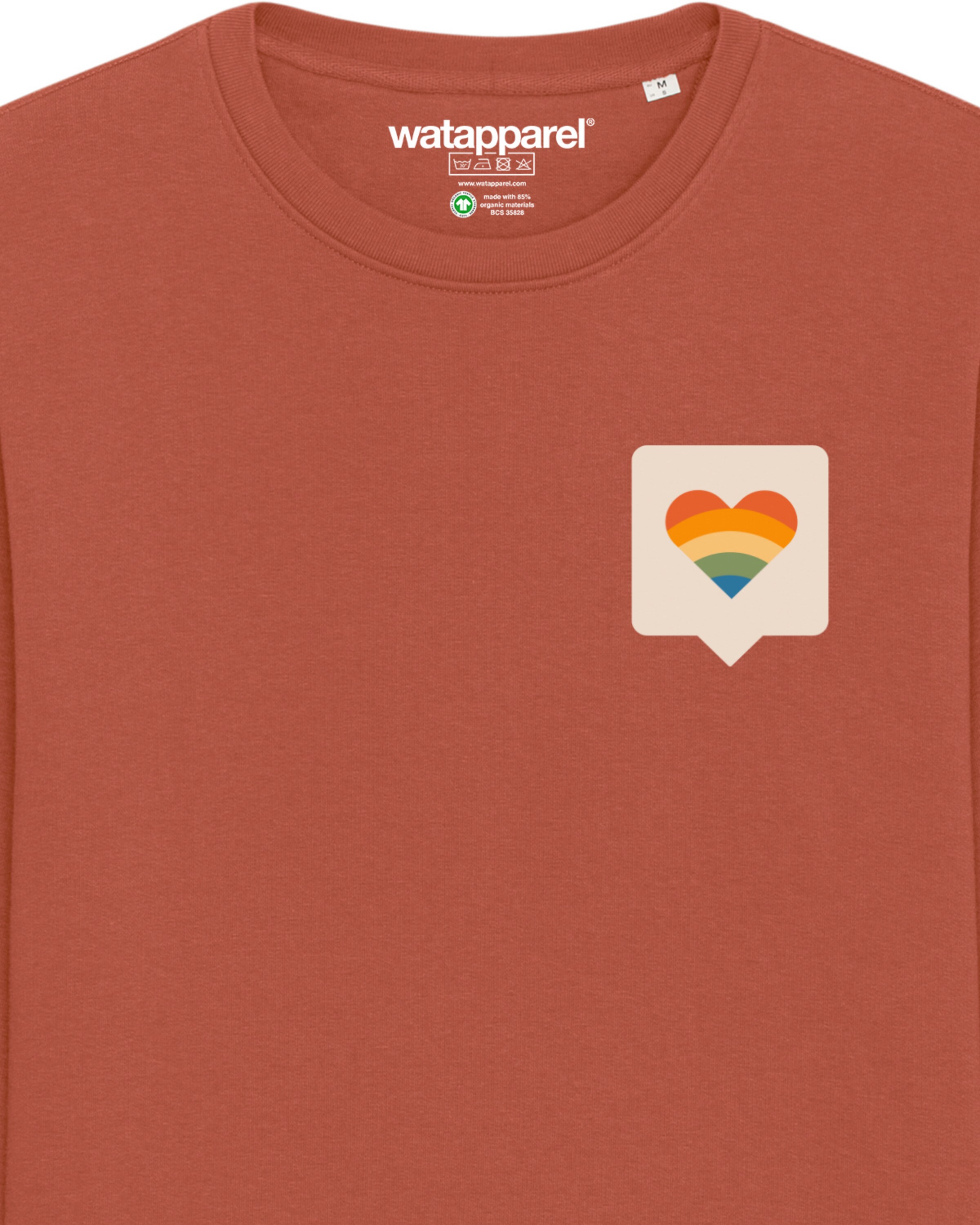 Watapparel Sweatshirt 'Von Herzen' in Braun