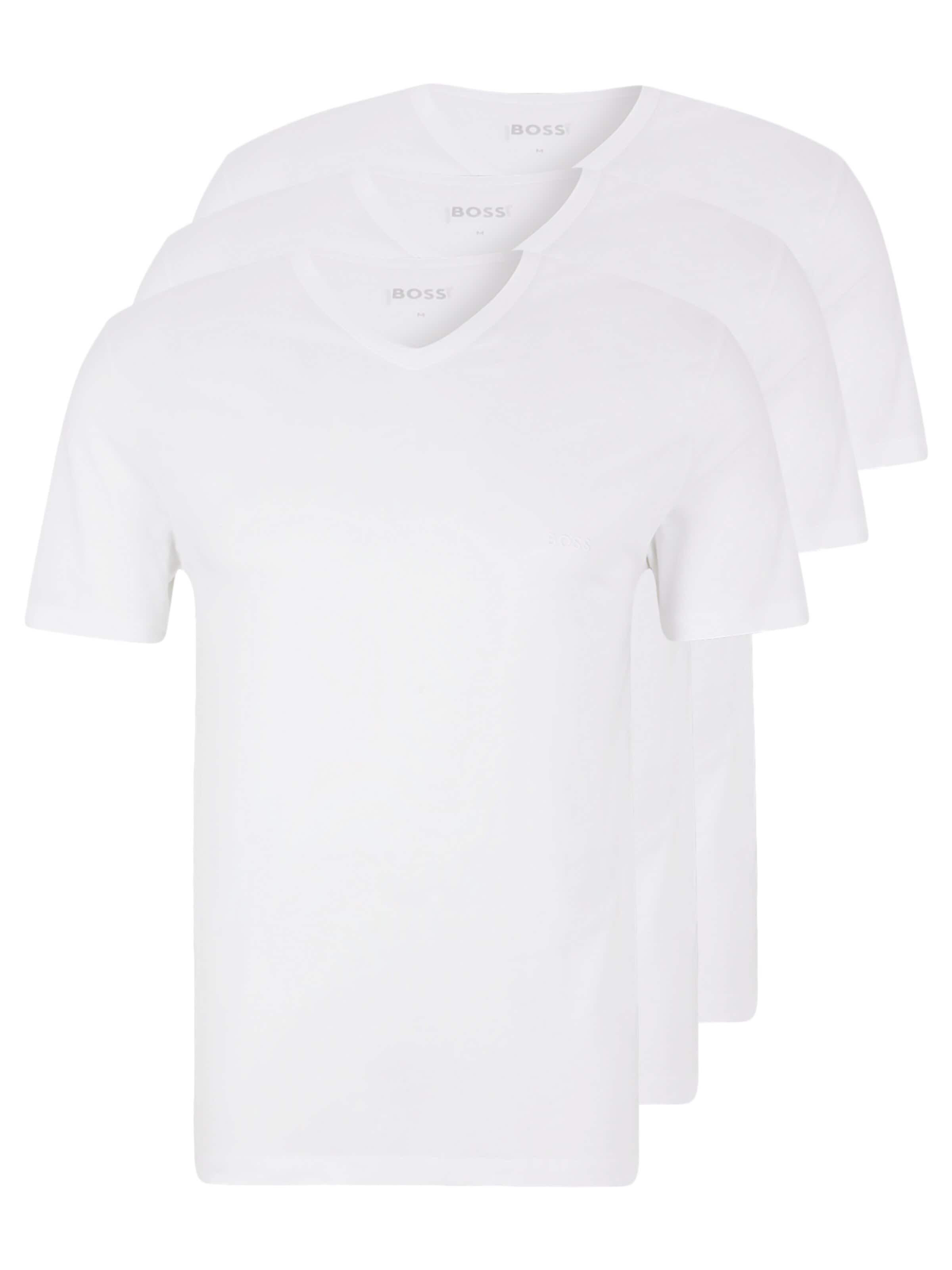 BOSS Shirt 'Classic V-Neck' in White: front