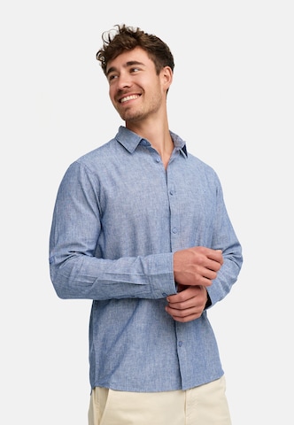 INDICODE JEANS Regular fit Overhemd 'Theon' in Blauw