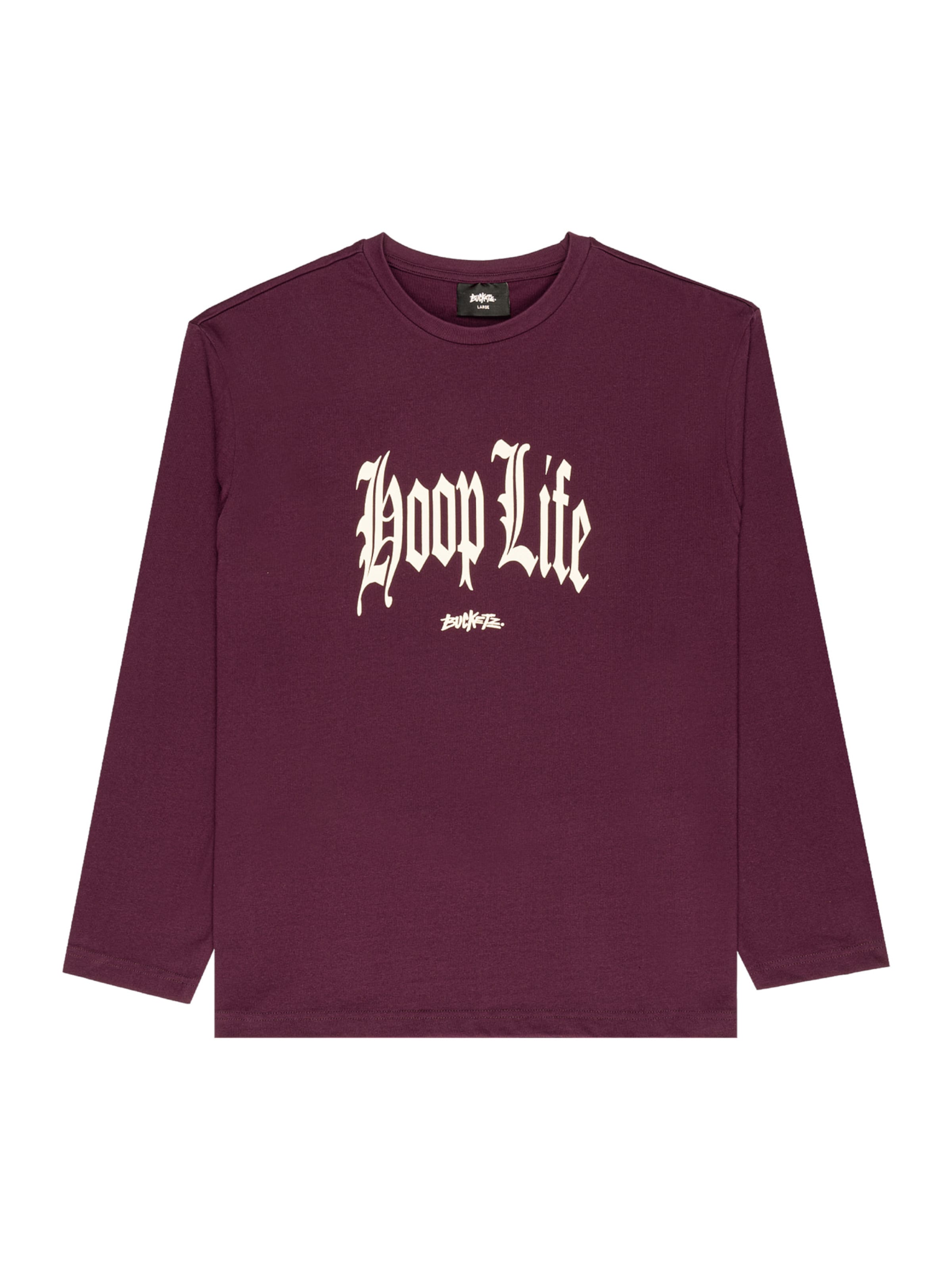 Bucketz Shirt 'Hoop Life' in Rot: Vorderseite