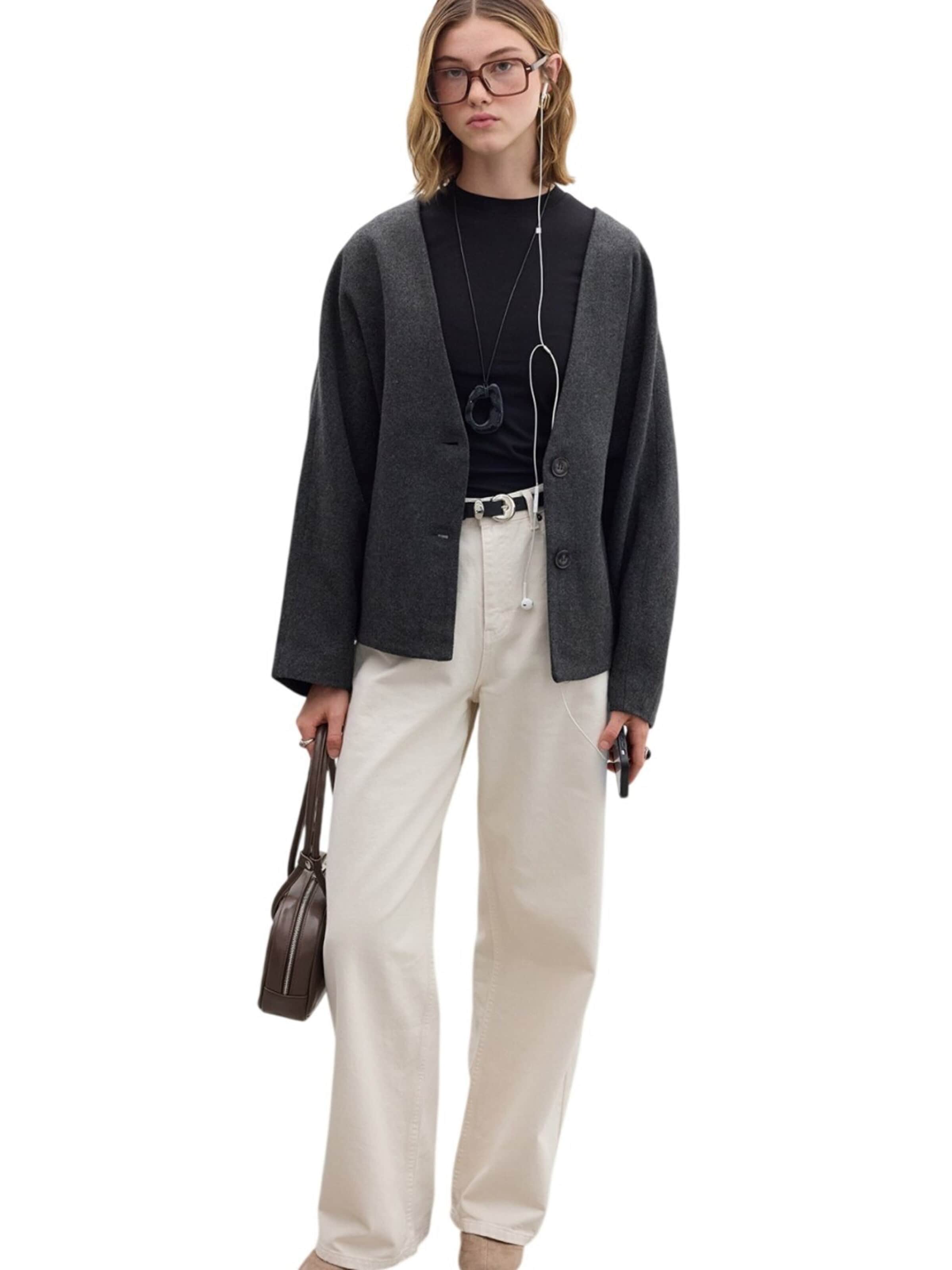 MANUKA Fleece jas in Grijs