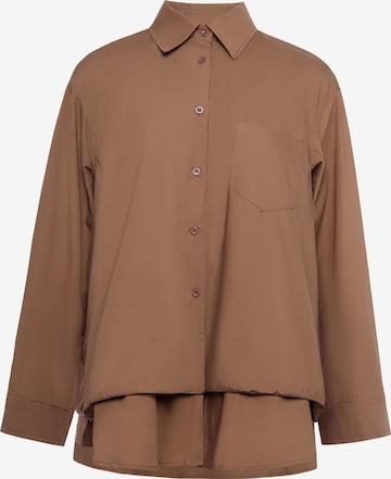 Chemisier usha WHITE LABEL en marron : devant