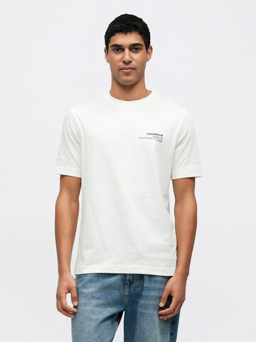 Barbour Koszulka 'Parkend Photographic' w kolorze biały